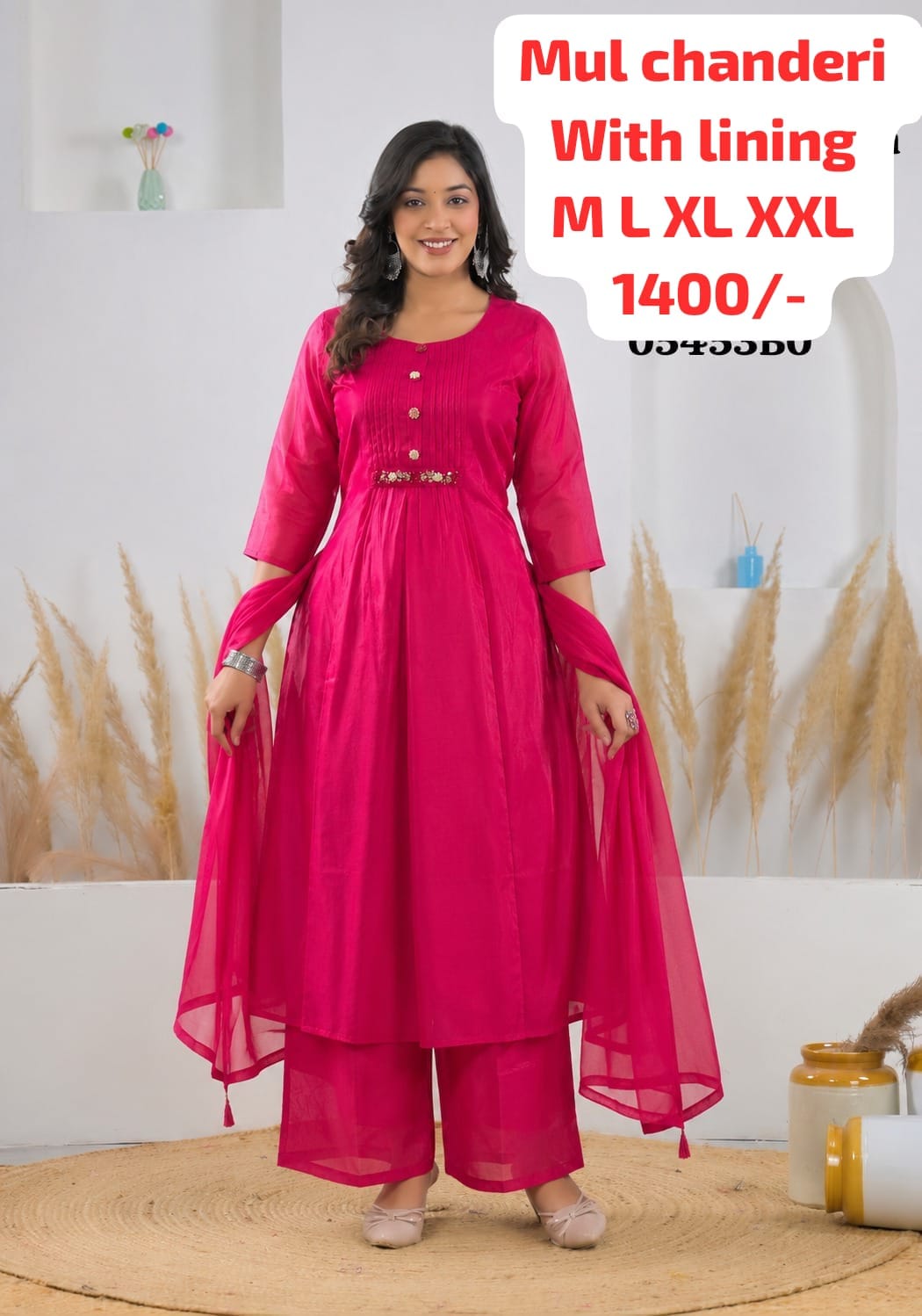 Mul chanderi with lining
