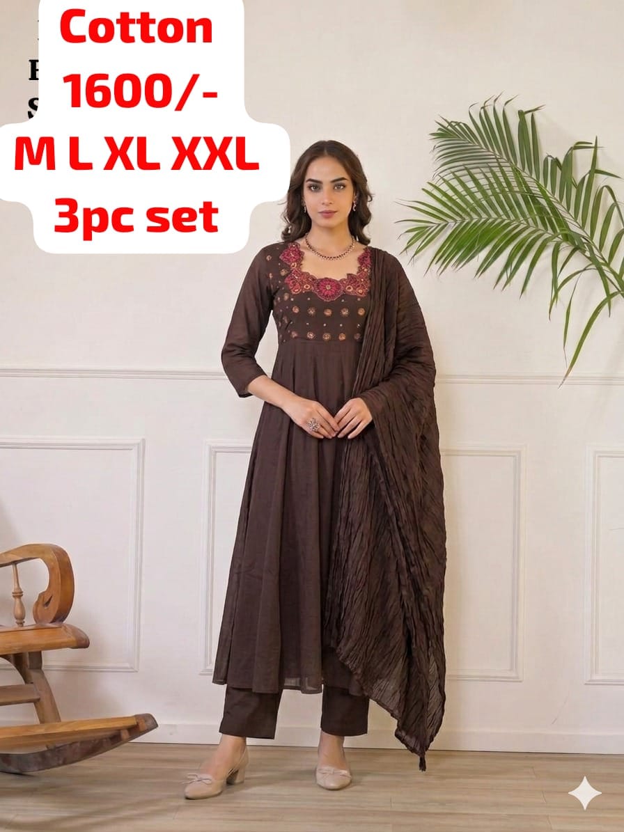 Cotton 3 pc suit