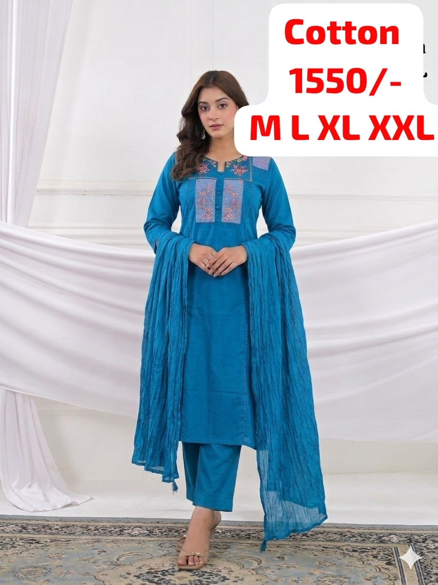 Cotton 3 pc suit
