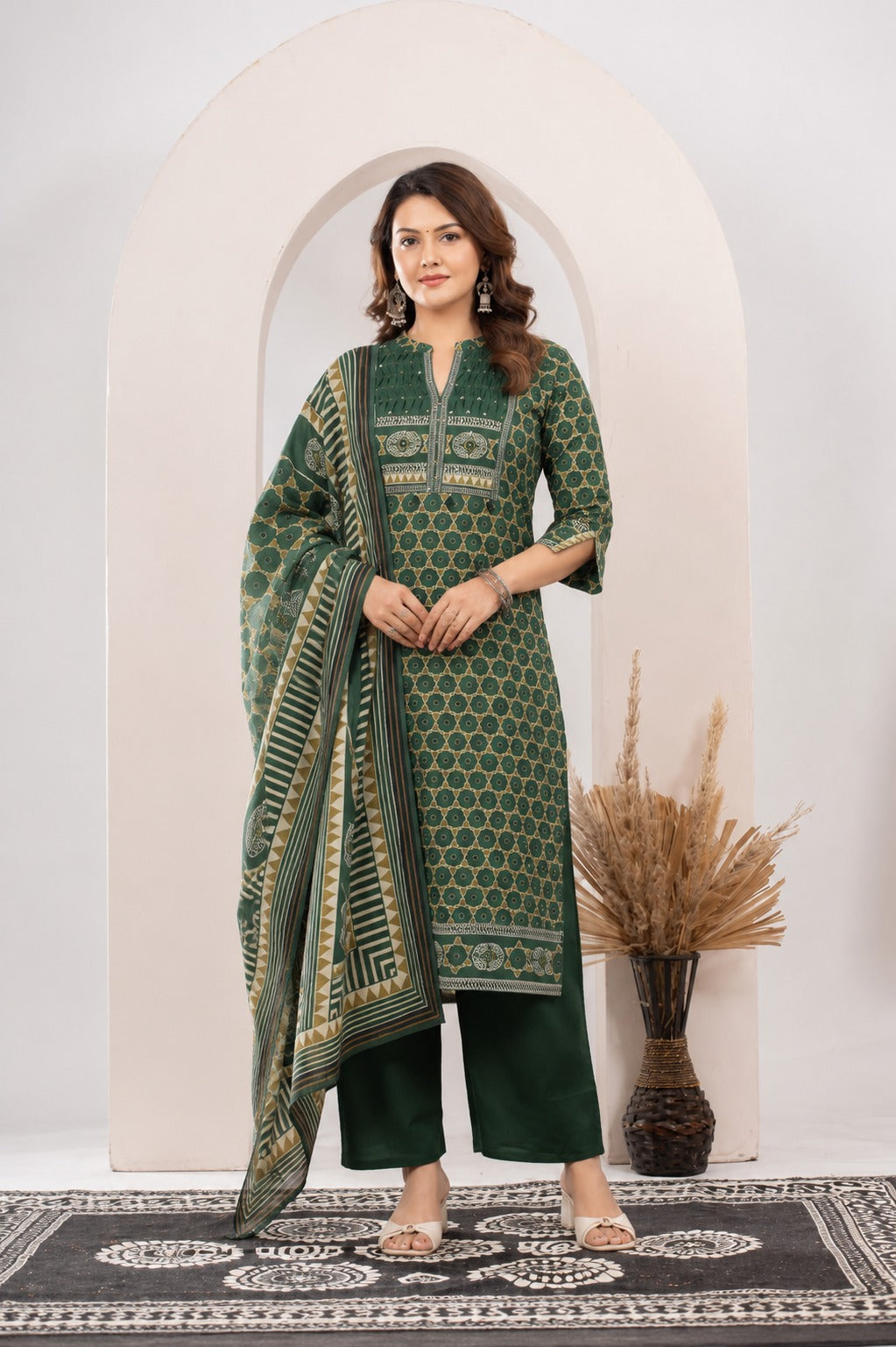 Cotton 3 pc suit